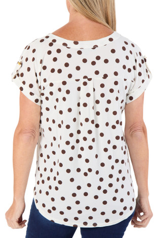 Thumbnail 2: Fifty Street Women's Polka Dot Print Top  