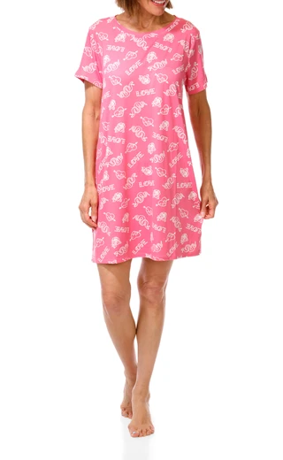 Thumbnail 1: Derek Heart Juniors Heart Print Sleep Shirt 
