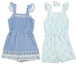 Thumbnail 2: Btween Girls 2 Pc Rompers w/ Hair Clip Set 