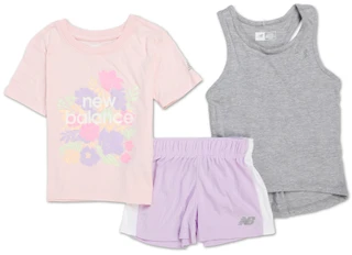 Thumbnail 1: New Balance Little Girls Active 3 Pc Shorts Set 
