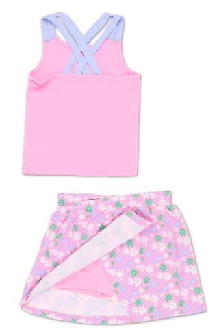 Thumbnail 2: Body Glove Girls Active 2 Pc Skort Set  