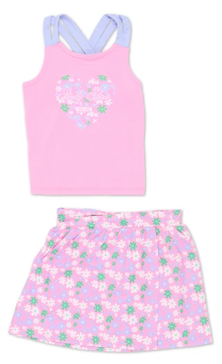 Thumbnail 1: Body Glove Girls Active 2 Pc Skort Set  
