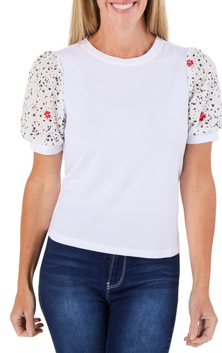 Thumbnail 1: Cece Women's Eyelet Sleeve Top  