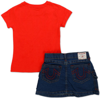 Thumbnail 2: True Religion Girl 2 Pc Denim Skirt Set 