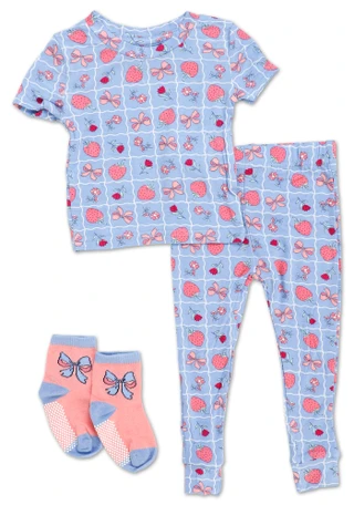 Thumbnail 1: Penelope Mack Baby Girls 3 Pc Pajama Pants Set 