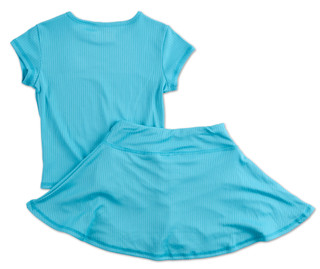 Thumbnail 2: New Balance Little Girls 2 Pc Skort Set  