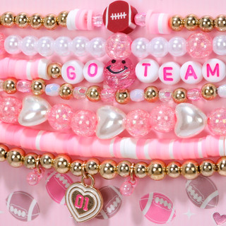 Thumbnail 2: Capelli New York 7 Pc Go Team Football Bracelet Set 
