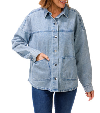 Thumbnail 1: Vigoss Women's Snap Button Down Jacket  