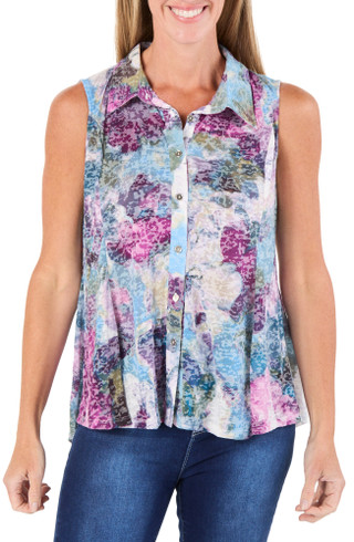 Thumbnail 1: Kate Park Women's Petite Sleeveless Top  