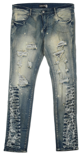 Thumbnail 1: Blue Cult Men's Vintage Shredded Slim Jeans 