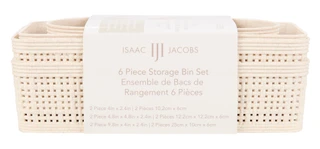 Thumbnail 2: Isaac Jacobs  6 Pc Wheat Straw Storage Bins  