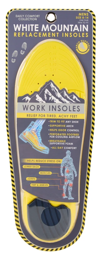 Thumbnail 1: White Mountain Men's Trim-to-Fit Arch Support Replacement Insoles 