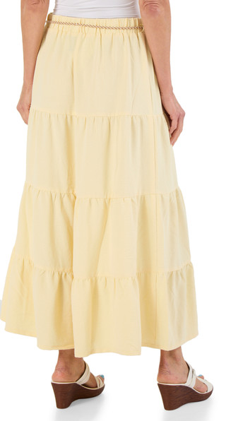 Thumbnail 2: Soho Apparel Women's Tiered Pull On Skirt  