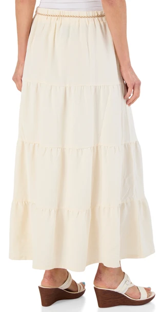Thumbnail 2: Soho Apparel Women's Tiered Pull On Skirt  