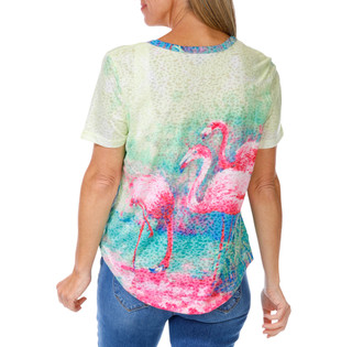 Thumbnail 2: Onque Women's Flamingo Print Top 