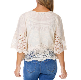 Thumbnail 2: Democracy Women's Scallop Crochet Top  