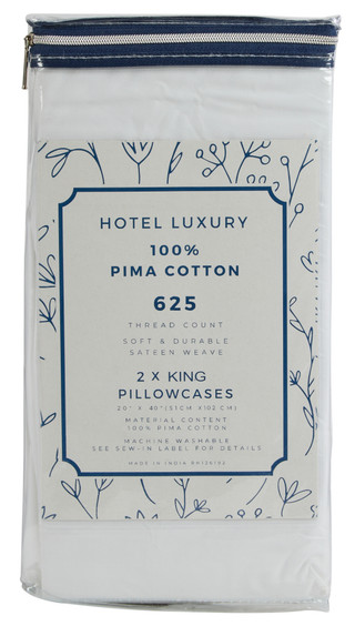 Thumbnail 1: Hotel Luxury King Size 2 Pk 625 Thread Count Pillowcase  
