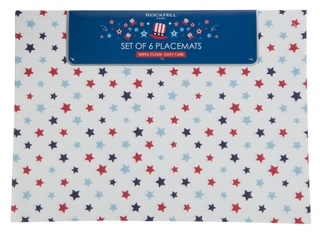 Thumbnail 1: Rockhill Home 6 pk Americana Star Placemats  