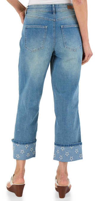 Thumbnail 2: Copper Flash Women's Embroidered Star Jeans  