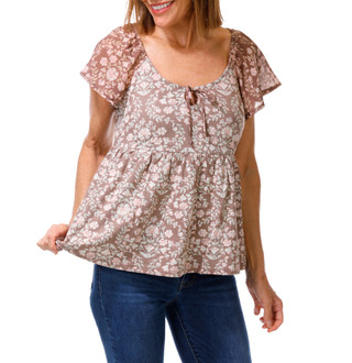 Thumbnail 1: Lucky Brand Women's Floral Print Peplum Top  