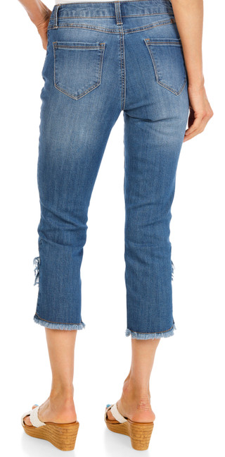 Thumbnail 3: 1822 Women's Frayed Tulip Hem Capris  