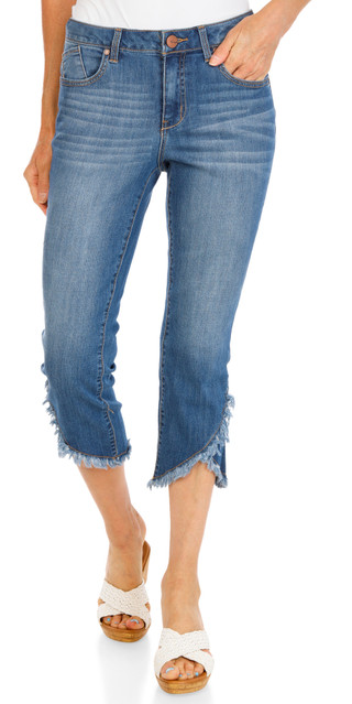 Thumbnail 1: 1822 Women's Frayed Tulip Hem Capris  