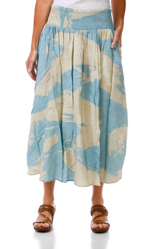 Thumbnail 1: DKNY Women's Smocked Waist Print Skirt 