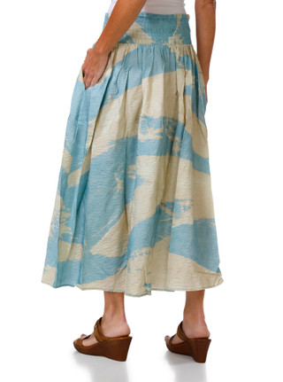 Thumbnail 2: DKNY Women's Smocked Waist Print Skirt 