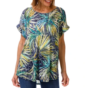 Thumbnail 1: Coral Bay Women's Roll Sleeve Top 