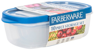 Thumbnail 2: Farberware 10-Piece Rectangle Vented Nesting Storage Set 