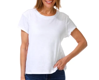 Thumbnail 1: BUNULU Women's Short Sleeve Crew Neck Tee 