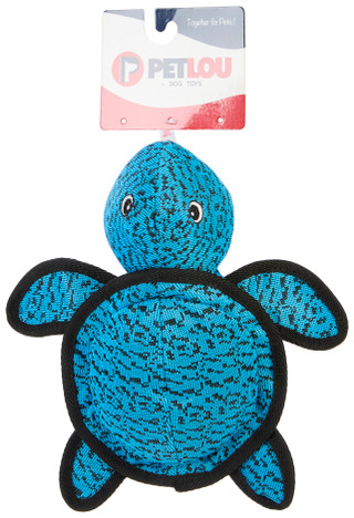 Thumbnail 1: Petlou 11-In Farmhouse Turtle Blue Plush Dog Toy 