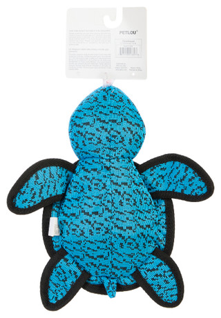 Thumbnail 2: Petlou 11-In Farmhouse Turtle Blue Plush Dog Toy 