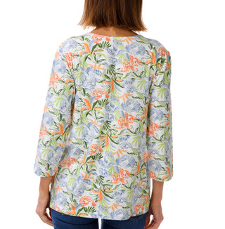 Thumbnail 3: Coral Bay Women's 3/4 Sleeve Scallop V-Neck Top 