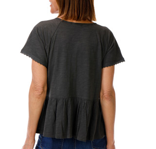 Thumbnail 3: Lucky Brand Women's Short Sleeve Bib Knit Top 