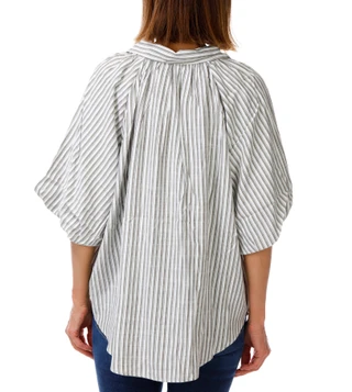 Thumbnail 3: MAX STUDIO Plus Bubble Sleeve Button Down Top 