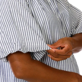 Thumbnail 5: MAX STUDIO Plus Bubble Sleeve Button Down Top 