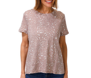 Thumbnail 1: BUNULU Women's Short Sleeve Printed Tee 