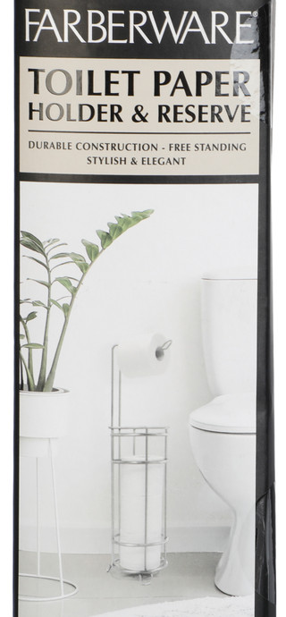 Thumbnail 3: Farberware Chrome 2-Circle Toilet Paper Holder 