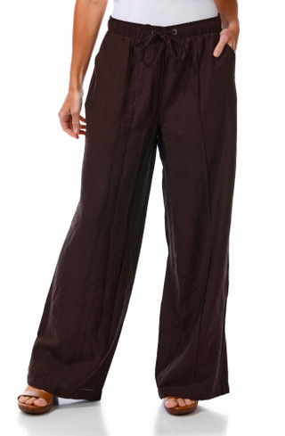 Thumbnail 1: DKNY Women's Front Seam Crinkle Pants 