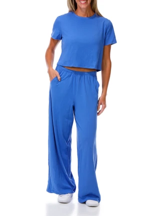 Thumbnail 1: HARMONY & BALANCE Women's Active 2 Pc Wide Leg Pants Set 