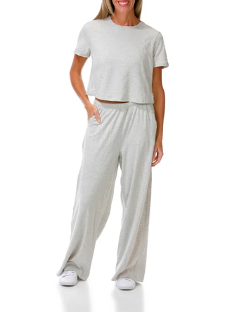 Thumbnail 1: HARMONY & BALANCE Women's Active 2 Pc Wide Leg Pants Set 