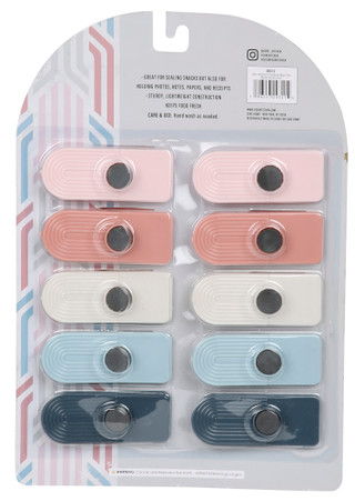 Thumbnail 2: CORE HOME 10-Piece Magnetic Rainbow Bag Clips 