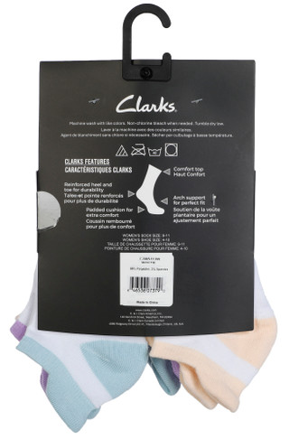 Thumbnail 2: Clarks Women's Half Cushion Low Cut Socks 6 Pair 