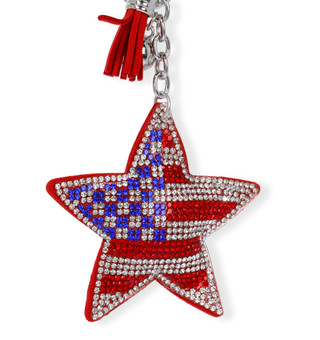 Thumbnail 2: Celebrate America 250 Crystal Flag Bag Charm 