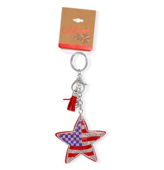 Thumbnail 1: Celebrate America 250 Crystal Flag Bag Charm 