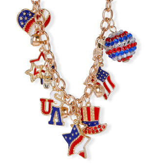Thumbnail 3: Celebrate America 250 Gold Charm Bracelet 
