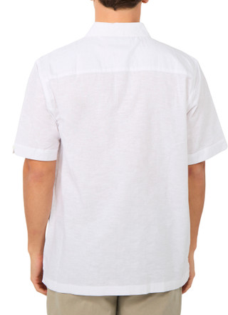 Thumbnail 2: Cubavera Men's Short Sleeve Woven Panel Button Down Shirt 