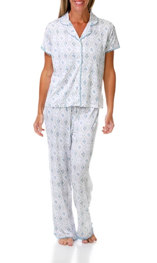 Thumbnail 1: Laura Ashley Women's 2 Pc Pajama Pants Set 
