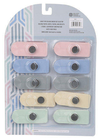 Thumbnail 2: CORE HOME 10-Piece Magnetic Rainbow Bag Clips 